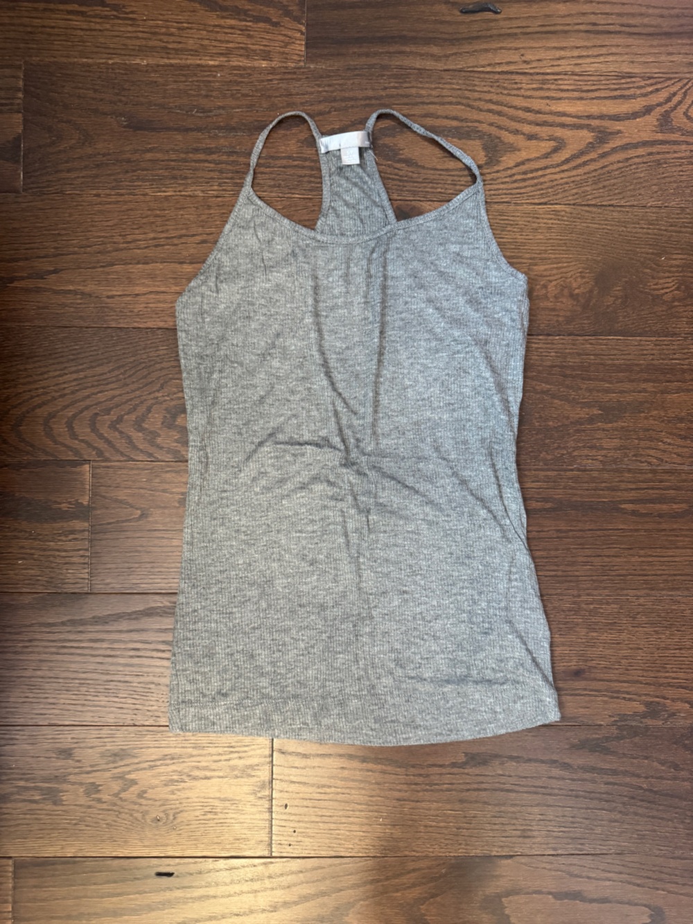 Forever 21 Gray Ribbed Racerback Tank